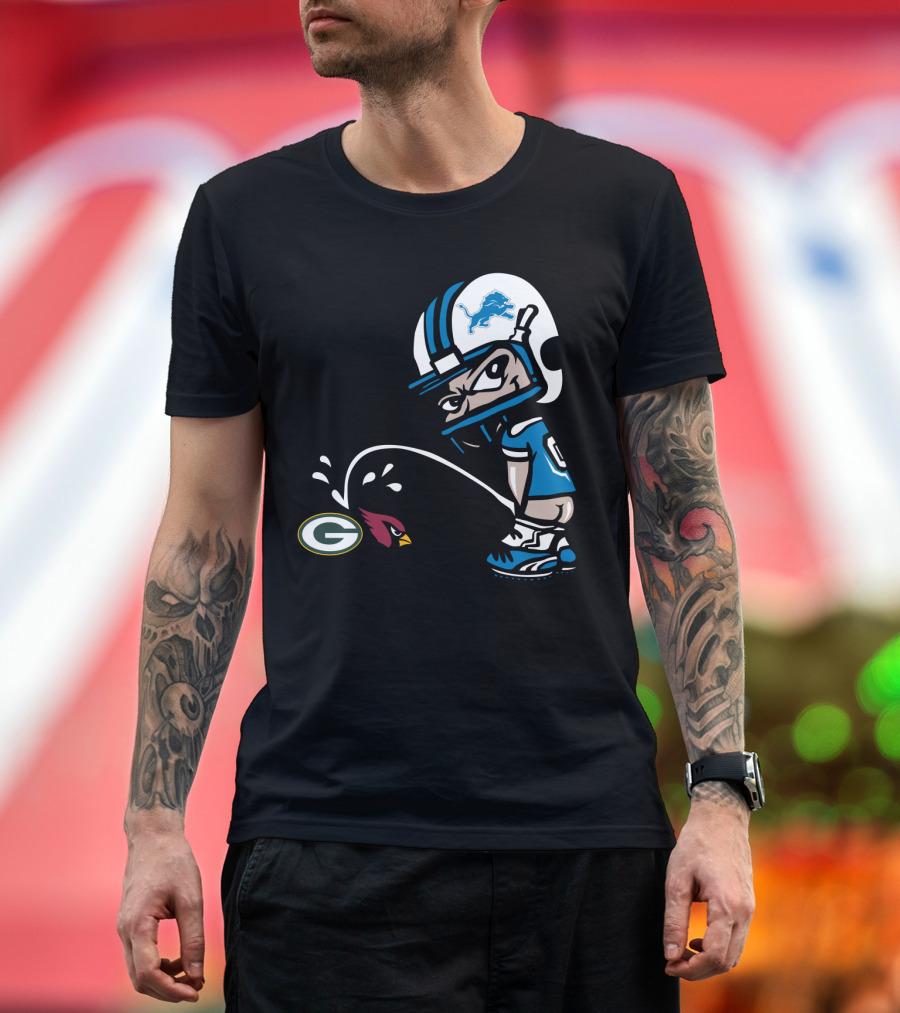 Detroit Lions Helmet Targeting Green Bay Packers Arizona Cardinals T-Shirt