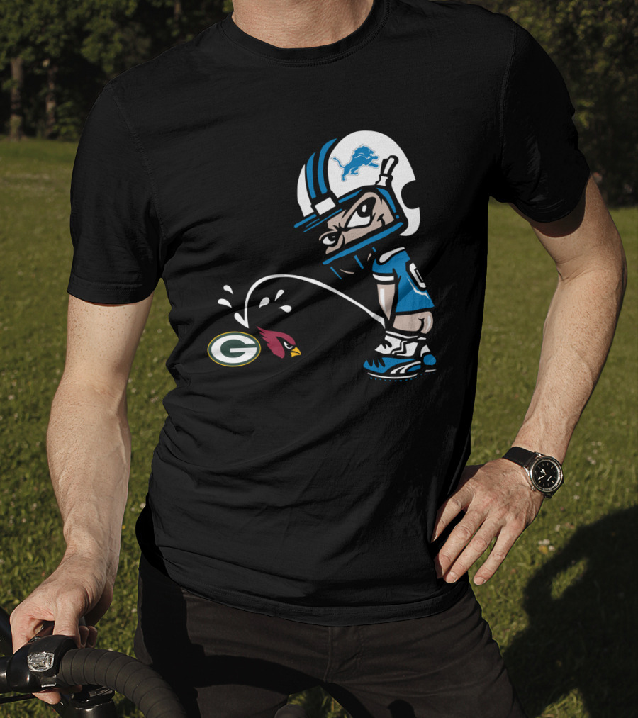 Detroit Lions Helmet Targeting Green Bay Packers Arizona Cardinals T-Shirt