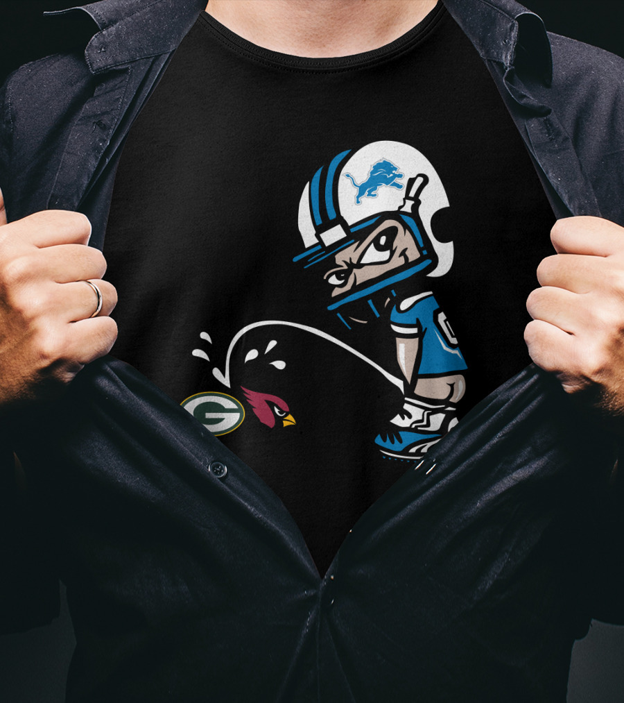 Detroit Lions Helmet Targeting Green Bay Packers Arizona Cardinals T-Shirt