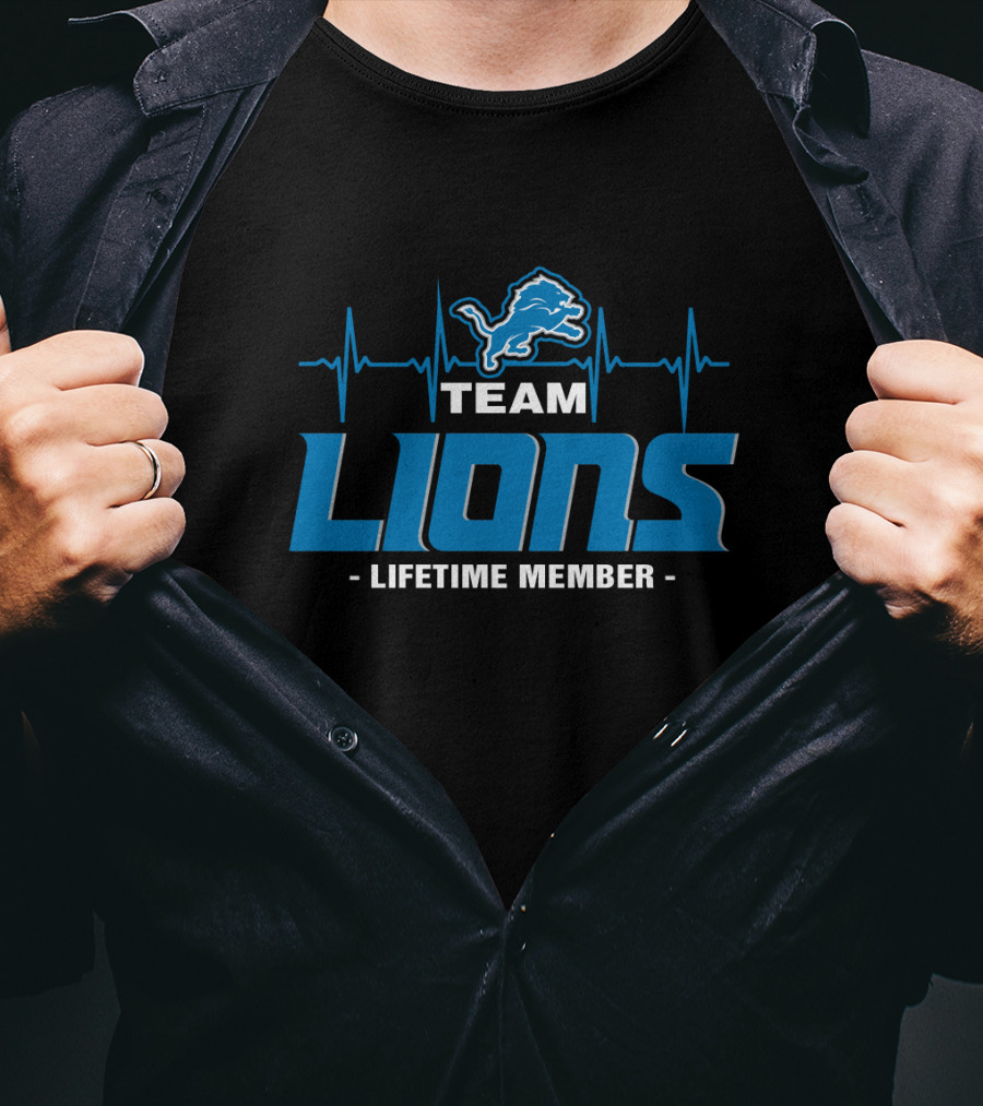 Team Lions Lifetime Member Detroit T-Shirt
