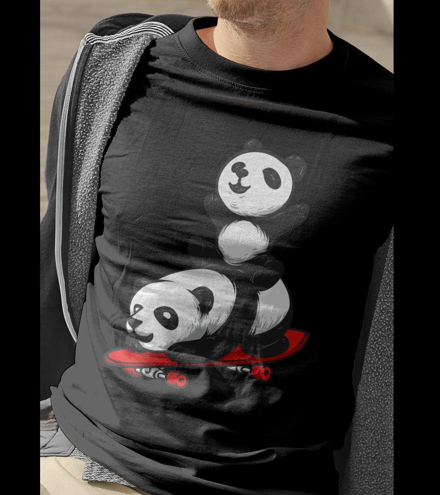 Camp Mau Panda Skateboarding Adventure T-Shirt
