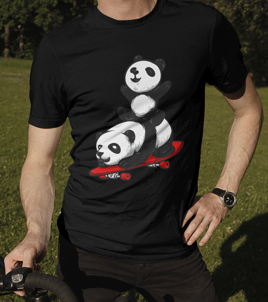 Camp Mau Panda Skateboarding Adventure T-Shirt