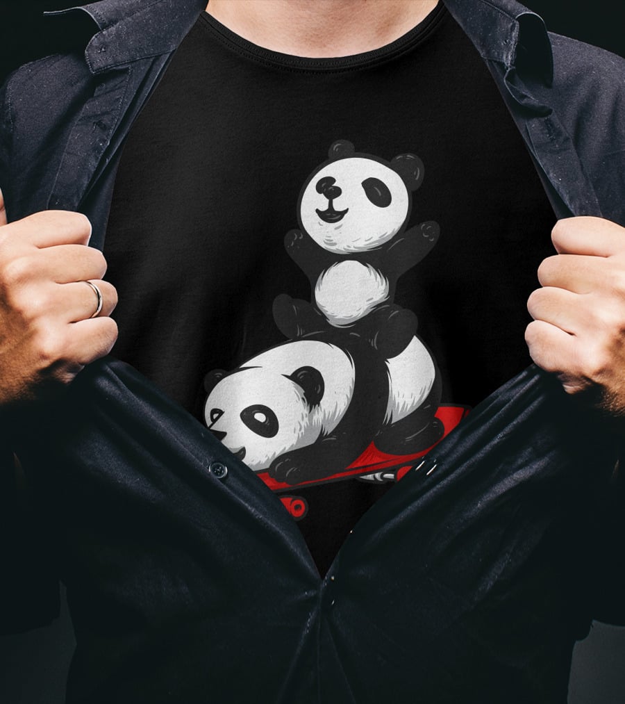 Camp Mau Panda Skateboarding Adventure T-Shirt