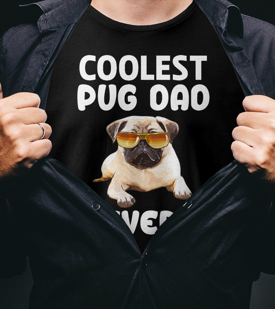 Coolest Pug Dad Ever Pug T-Shirt