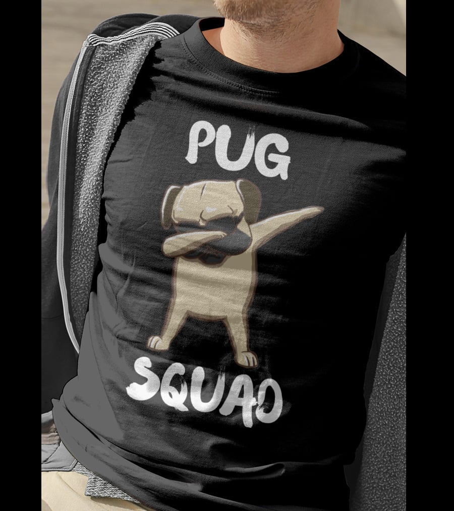 Pug Squad Dabbing Funny Pug T-Shirt