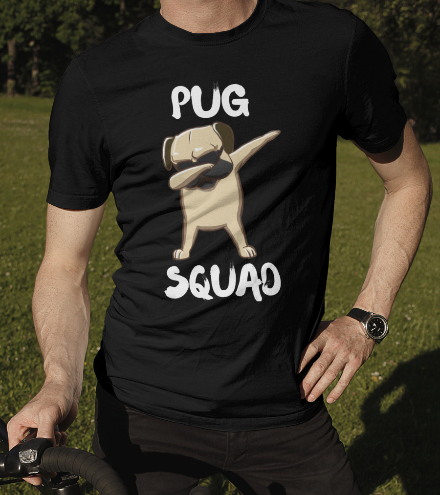 Pug Squad Dabbing Funny Pug T-Shirt