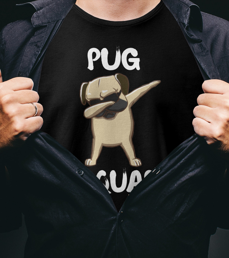 Pug Squad Dabbing Funny Pug T-Shirt