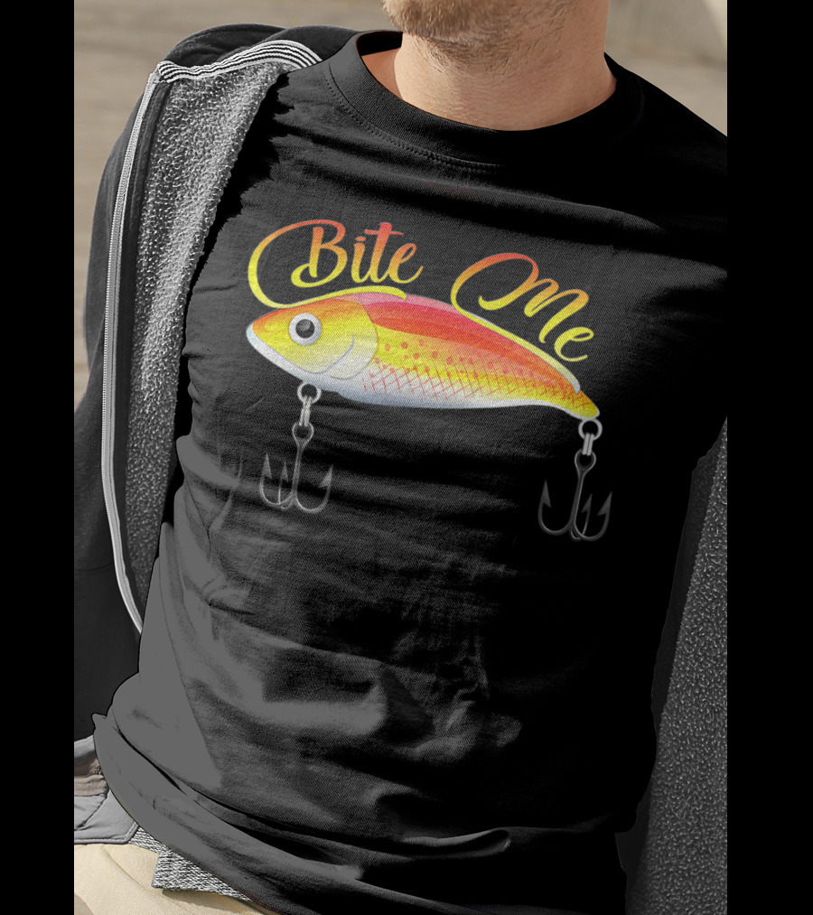 Bite Me Fishing Lure Hooks T-Shirt