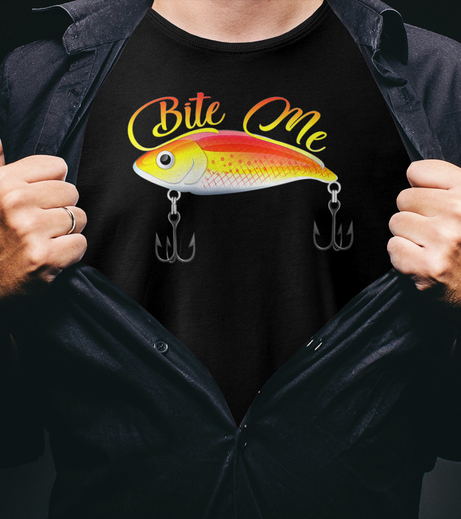 Bite Me Fishing Lure Hooks T-Shirt