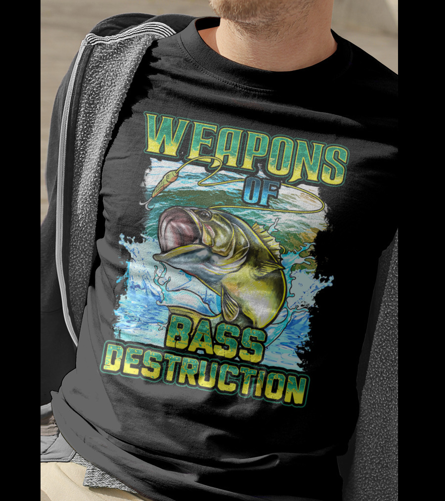 Weapons Of Bass Destruction Fisherman Bass Fishing T-Shirt