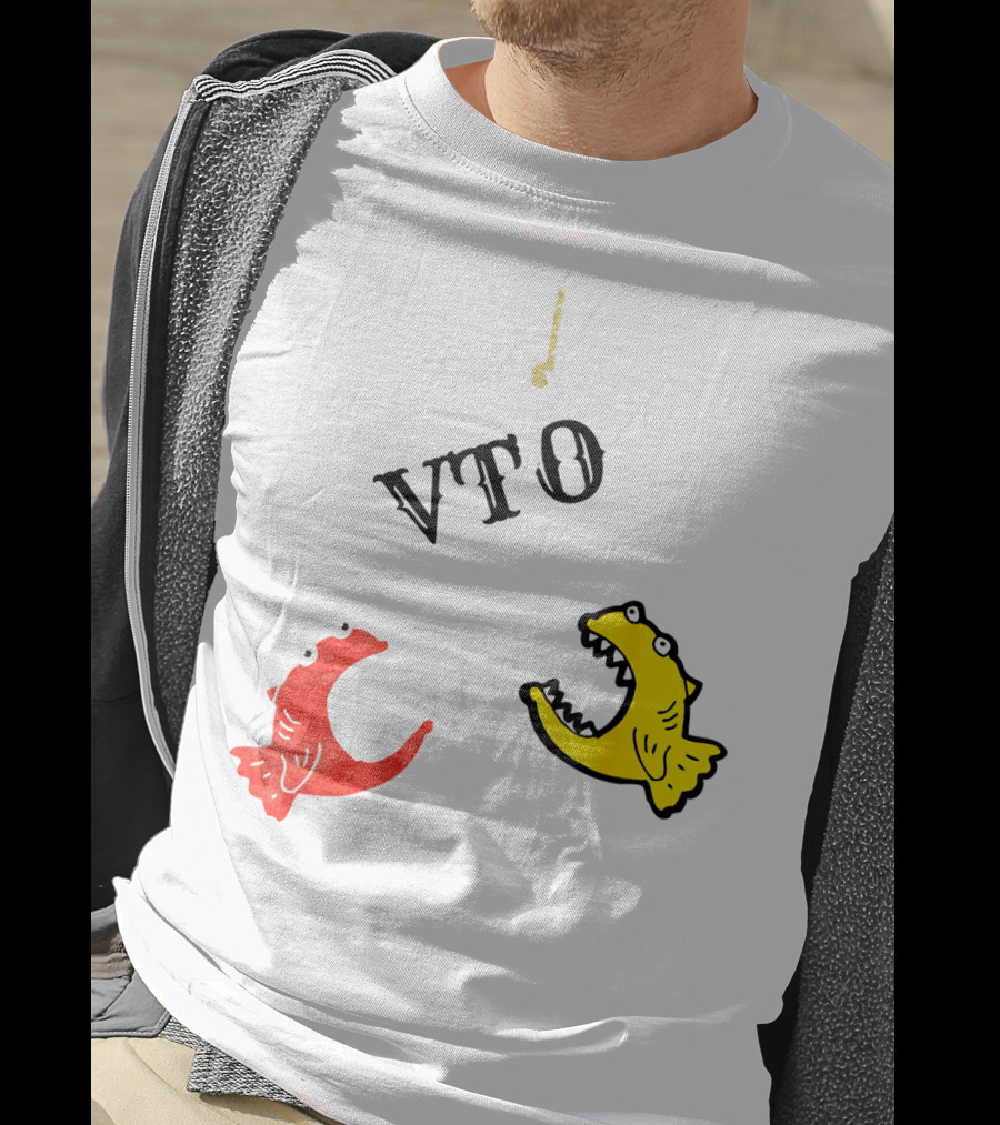 VTO Fishing Hook With Red And Yellow Fish T-Shirt