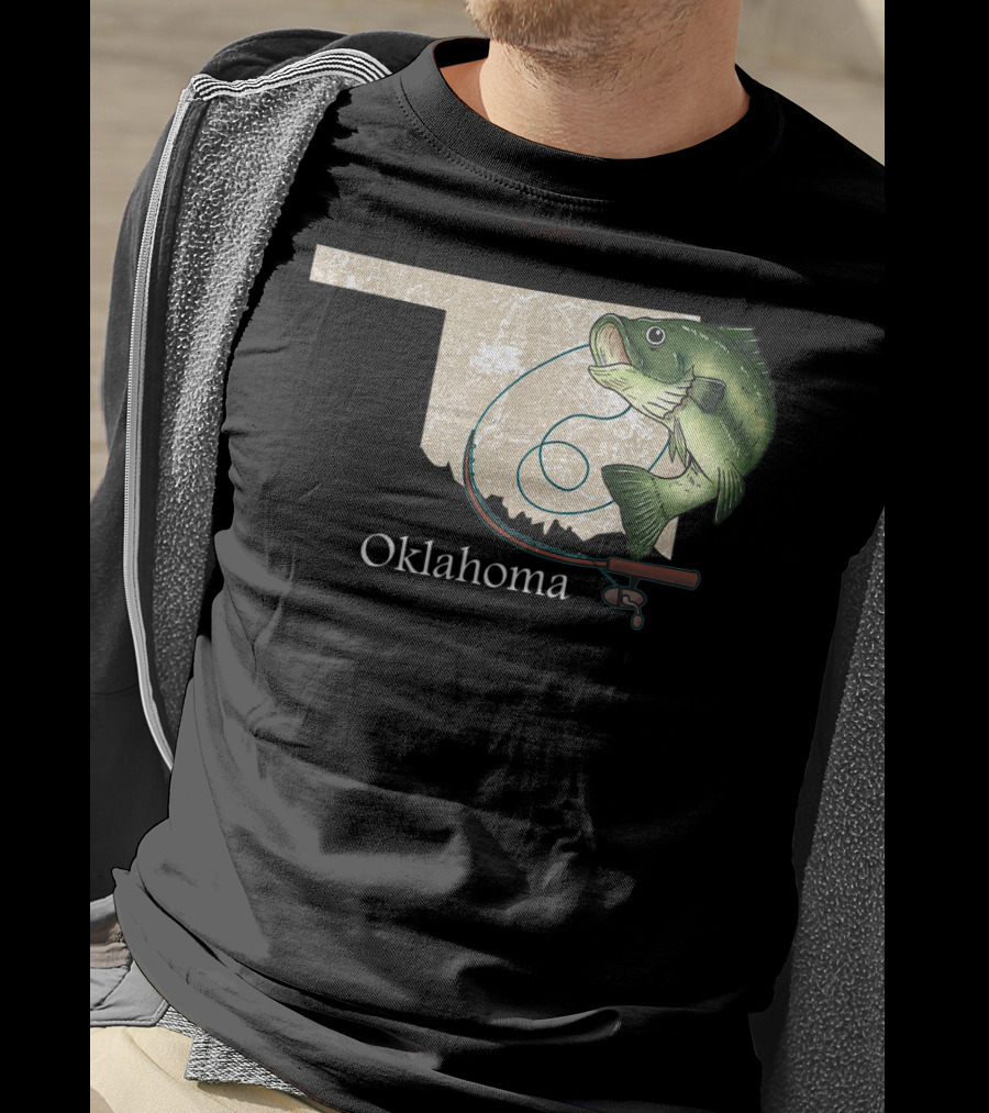 Oklahoma Fishing Fisherman Funny Fish Gear T-Shirt