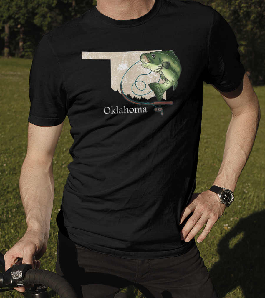 Oklahoma Fishing Fisherman Funny Fish Gear T-Shirt