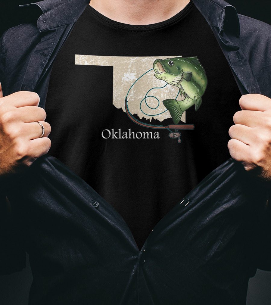 Oklahoma Fishing Fisherman Funny Fish Gear T-Shirt