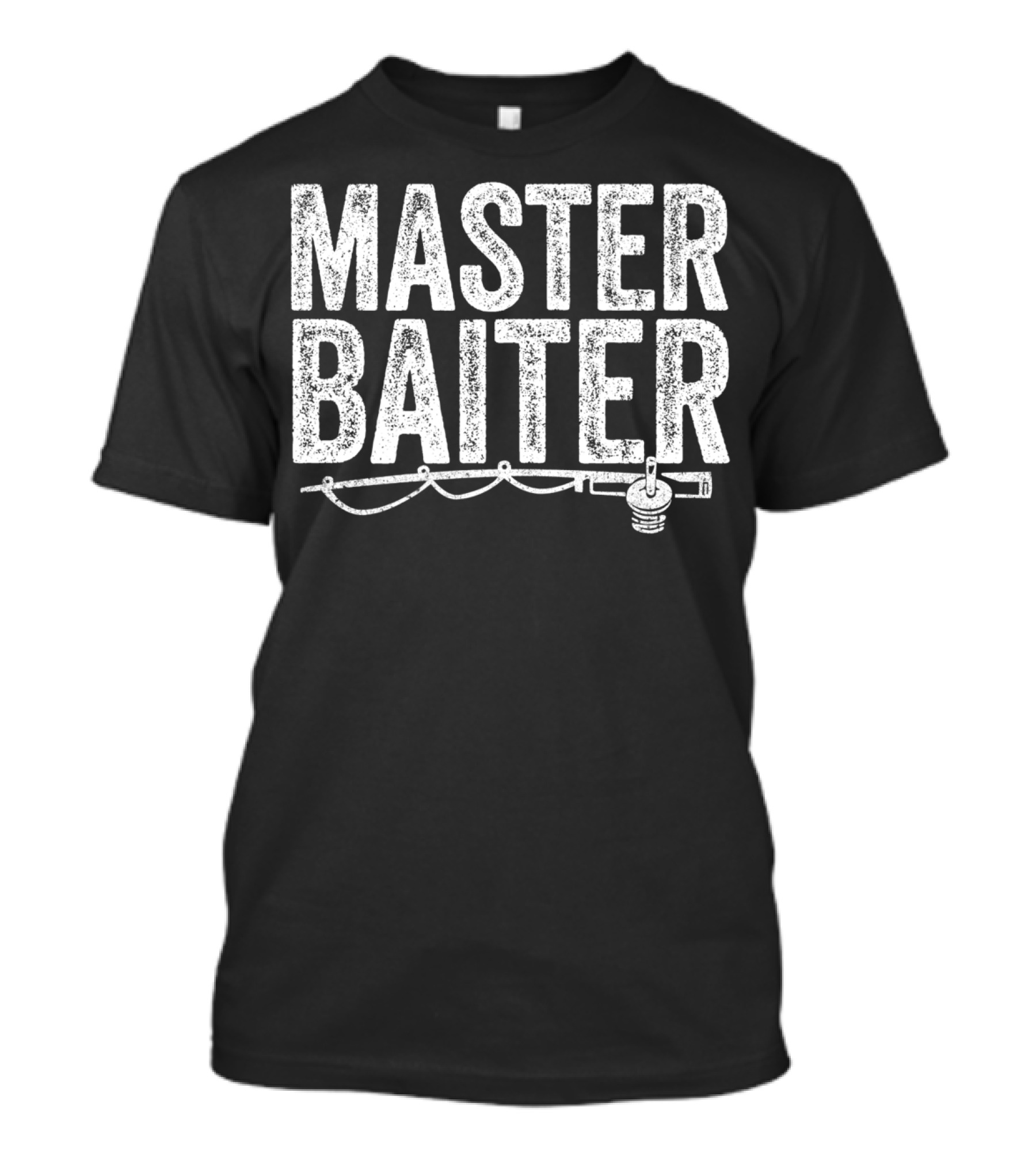 MASTER BAITER Funny Fishing Fish Mens T-Shirt
