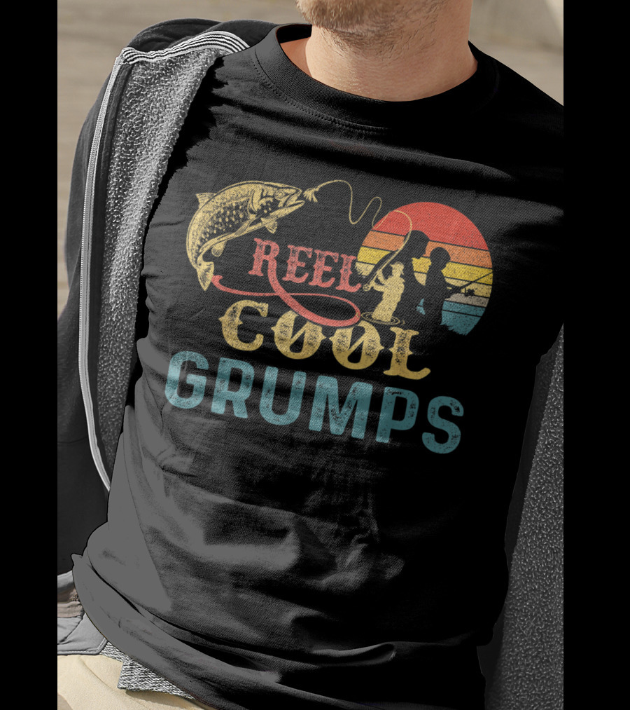 Reel Cool Grumps Vintage Fishing Nature Lovers T-Shirt