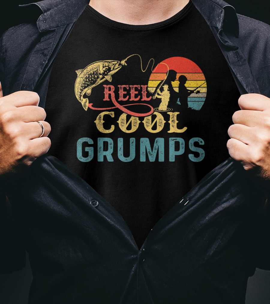 Reel Cool Grumps Vintage Fishing Nature Lovers T-Shirt