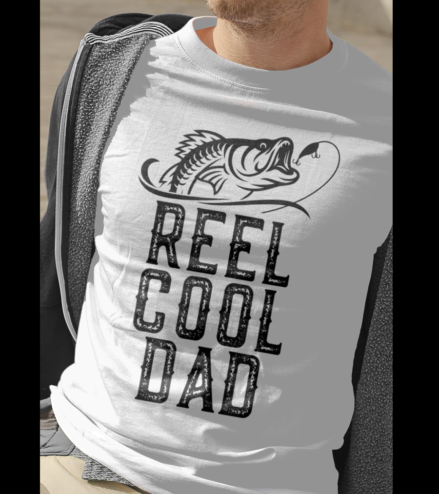 Reel Cool Dad Fishing Fish Hook T-Shirt
