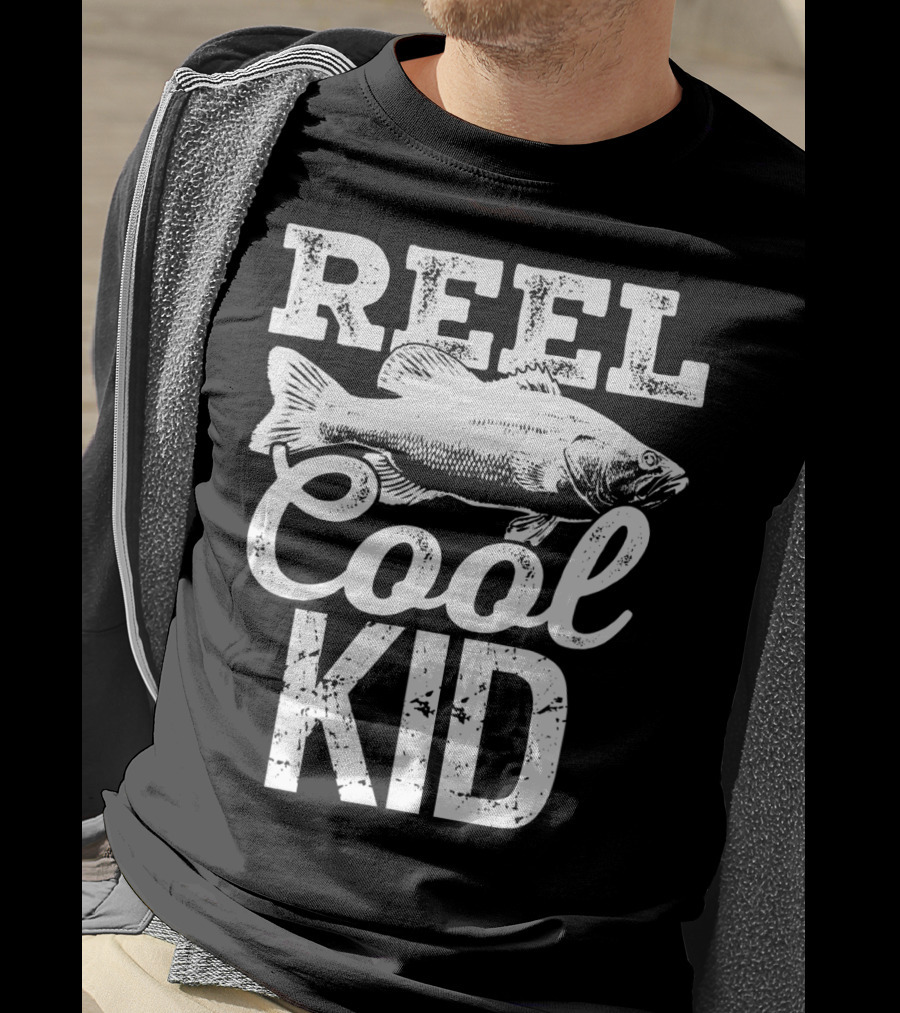 Reel Cool Kid Fishing Outdoor Angler T-Shirt