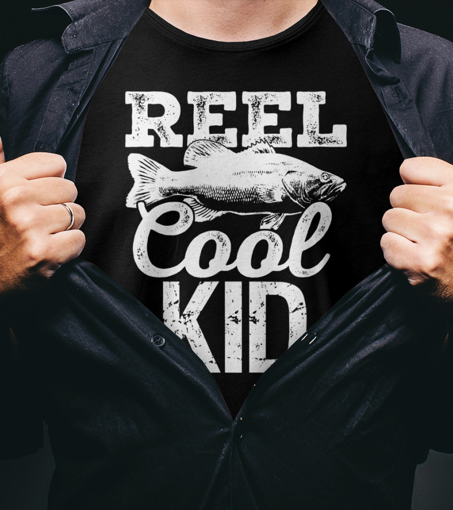 Reel Cool Kid Fishing Outdoor Angler T-Shirt