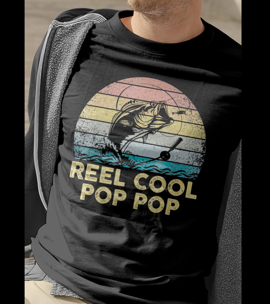 Reel Cool Pop Pop Retro Vintage Fishing Reel T-Shirt