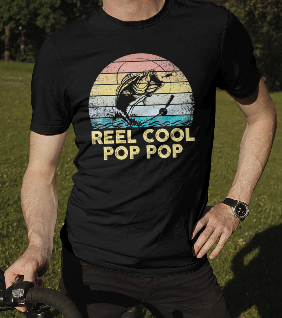 Reel Cool Pop Pop Retro Vintage Fishing Reel T-Shirt
