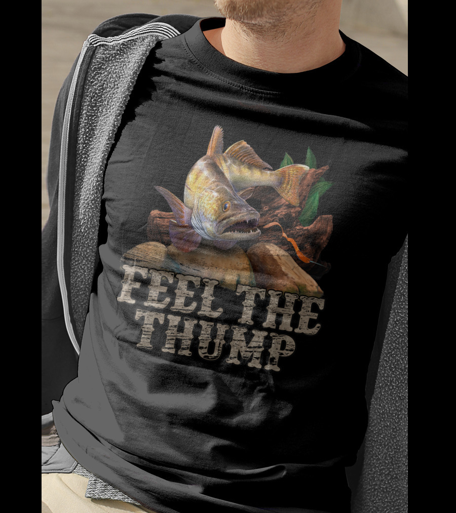 Walleye Fishing Feel The Thump T-Shirt