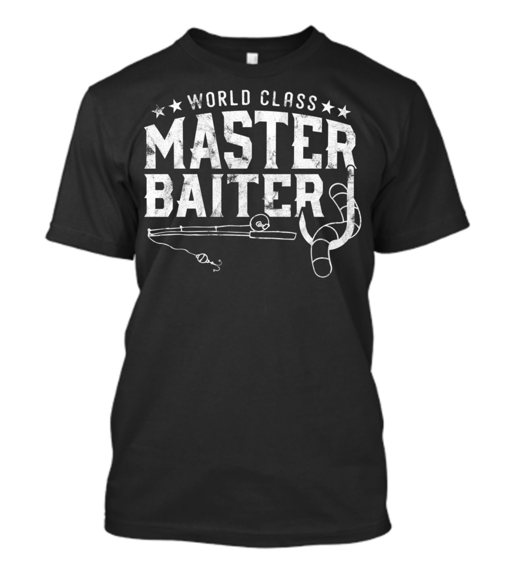 World Class Master Baiter Vintage Fishing Humor T-Shirt