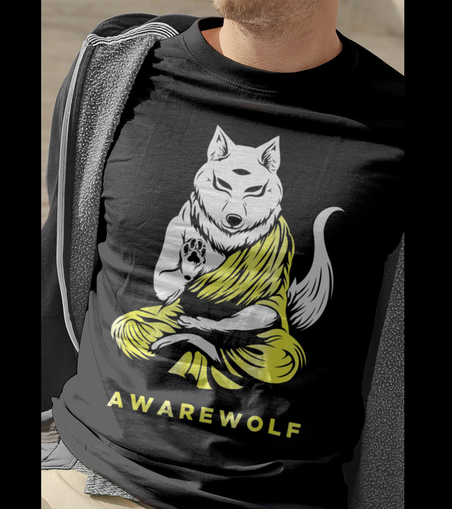 AWAREWOLF Best Yoga And Werewolf Lover T-Shirt