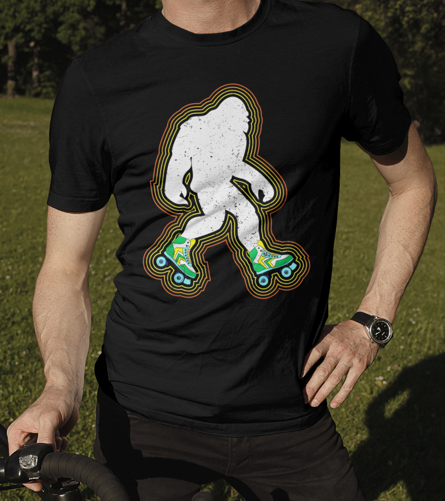 Bigfoot Roller Skates Sasquatch Vintage Style Retro Skating Vibe T-Shirt