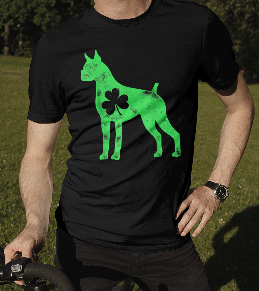 Boxer Dog Shamrock St Patricks Day Lover T-Shirt