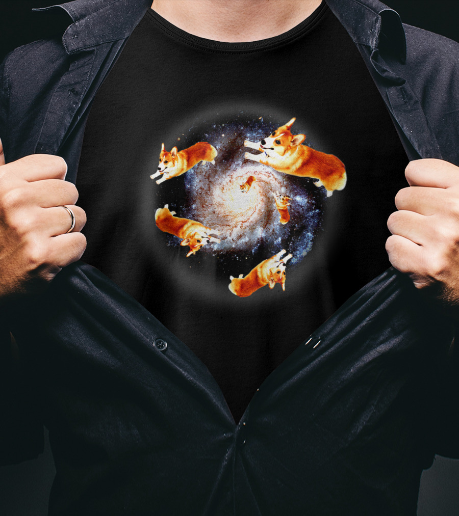 Corgi Galaxy Funny For Girls Space Dogs T-Shirt