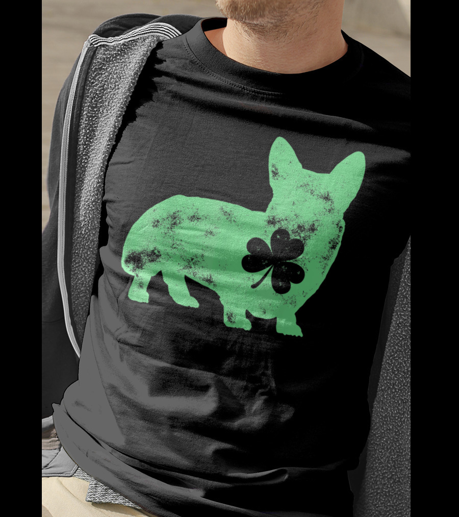 Corgi Shamrock Dog Lover St Patricks Day T-Shirt