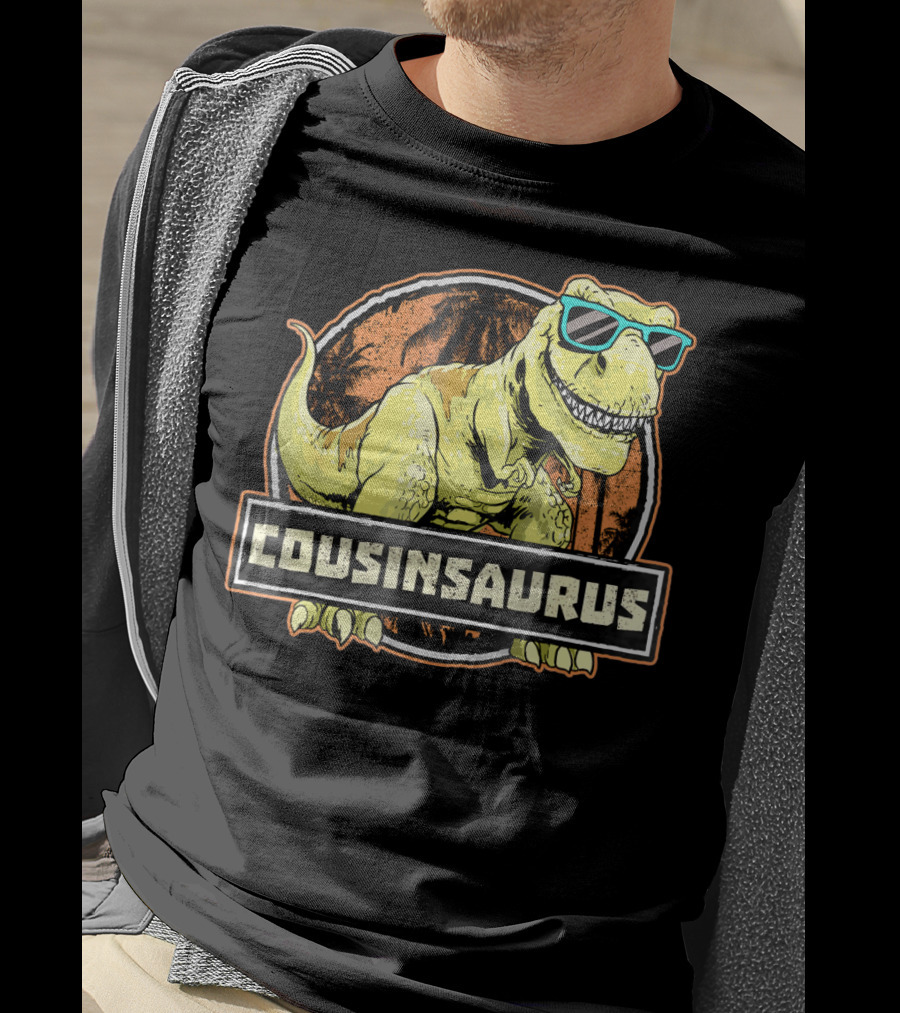 COUSINSAURUS REX Dinosaur With Sunglasses T-Shirt