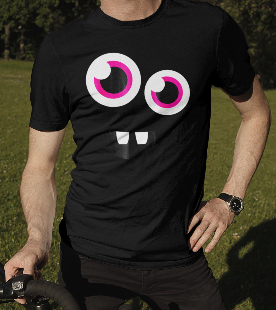 Cute Funny Halloween Monster Face Eyes Kids Man T-Shirt