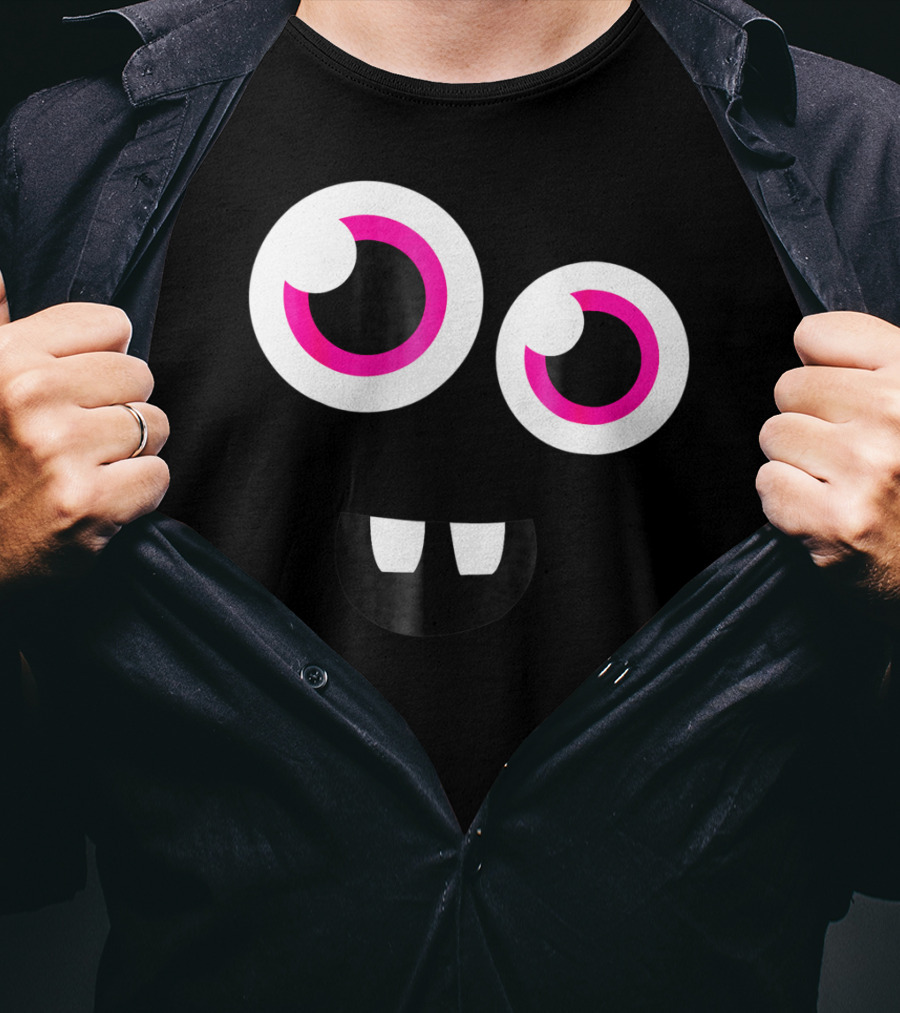 Cute Funny Halloween Monster Face Eyes Kids Man T-Shirt