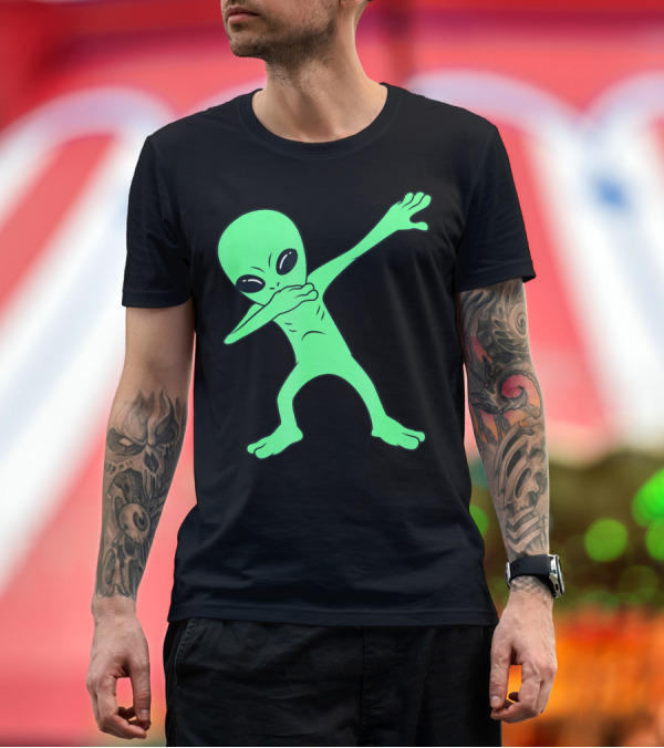 Premium T-Shirt: Dabbing Alien Halloween Funny Dab Girl Green Alien Dab Dance T-Shirt Dabbing Alien Halloween Funny Dab Girl Green Alien Dab Dance T-Shirt