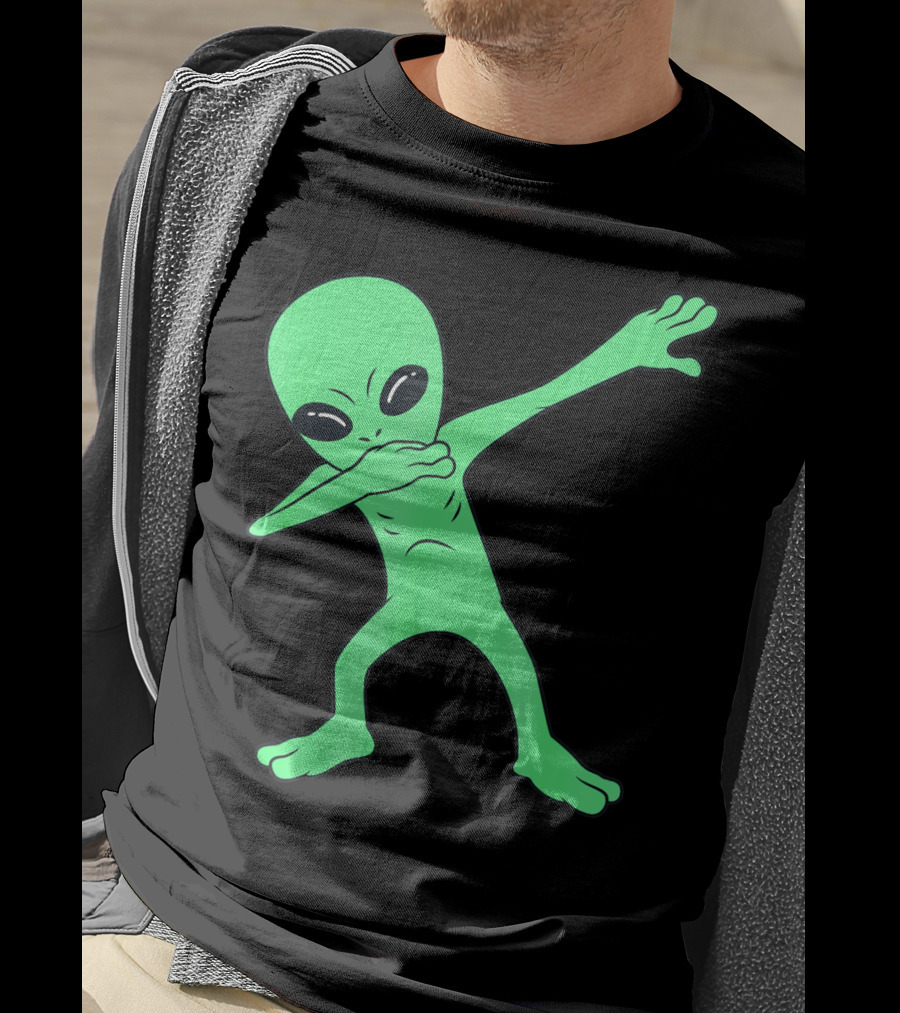 Dabbing Alien Halloween Funny Dab Girl Green Alien Dab Dance T-Shirt