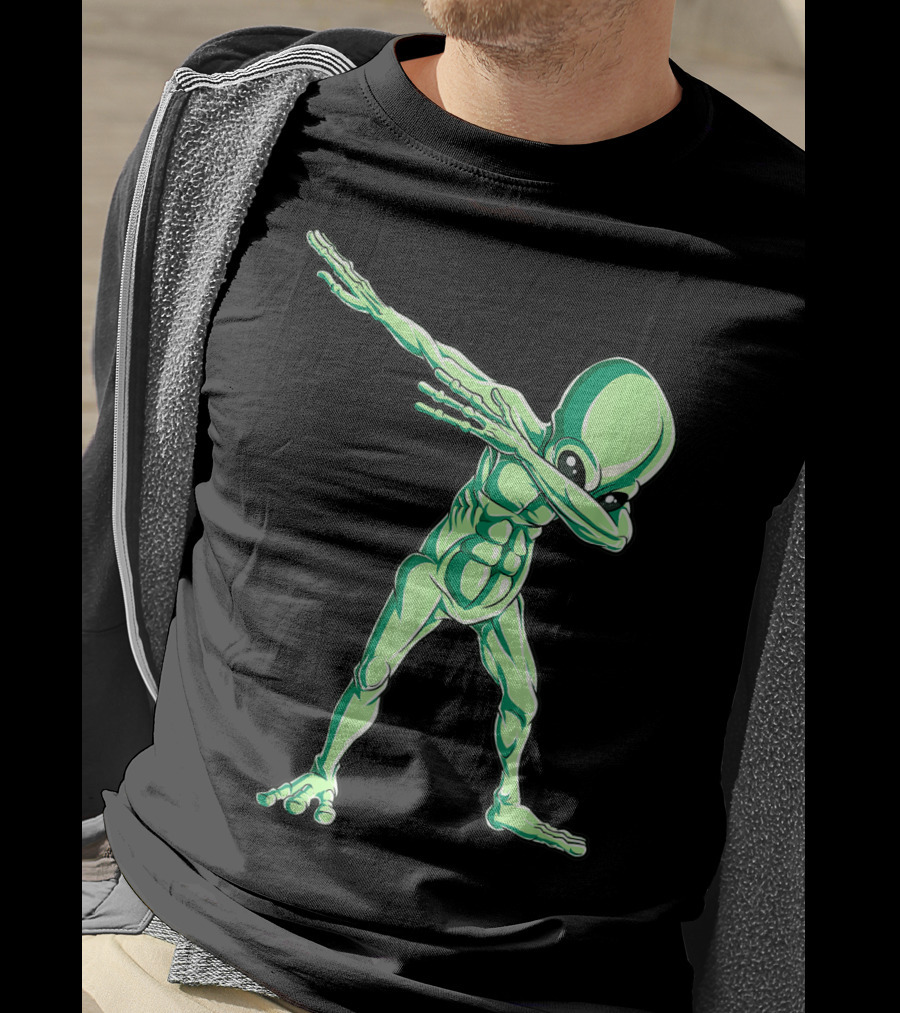 Dabbing Alien Dab Hip Hop Funny UFO Creature T-Shirt