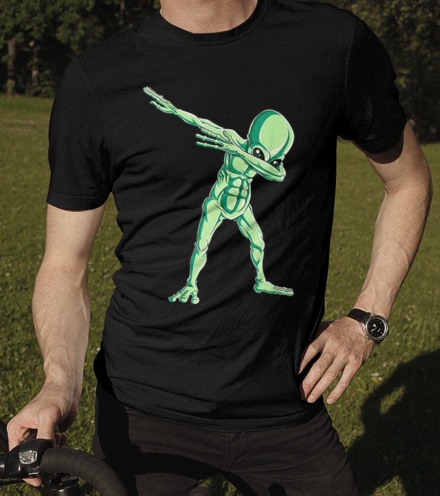 Dabbing Alien Dab Hip Hop Funny UFO Creature T-Shirt