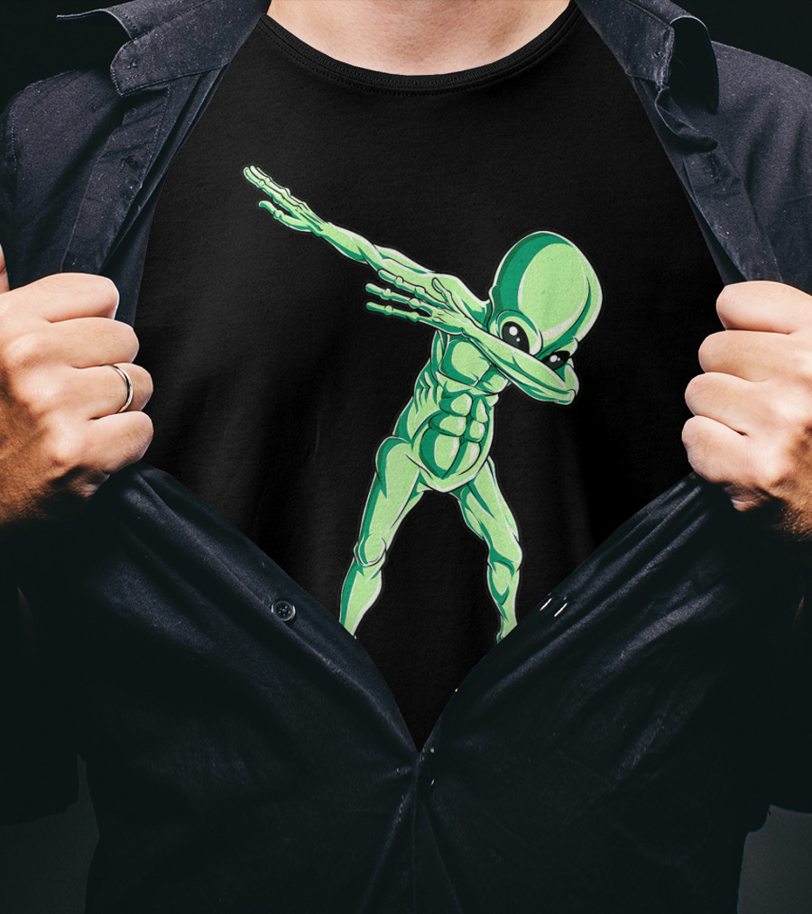 Dabbing Alien Dab Hip Hop Funny UFO Creature T-Shirt