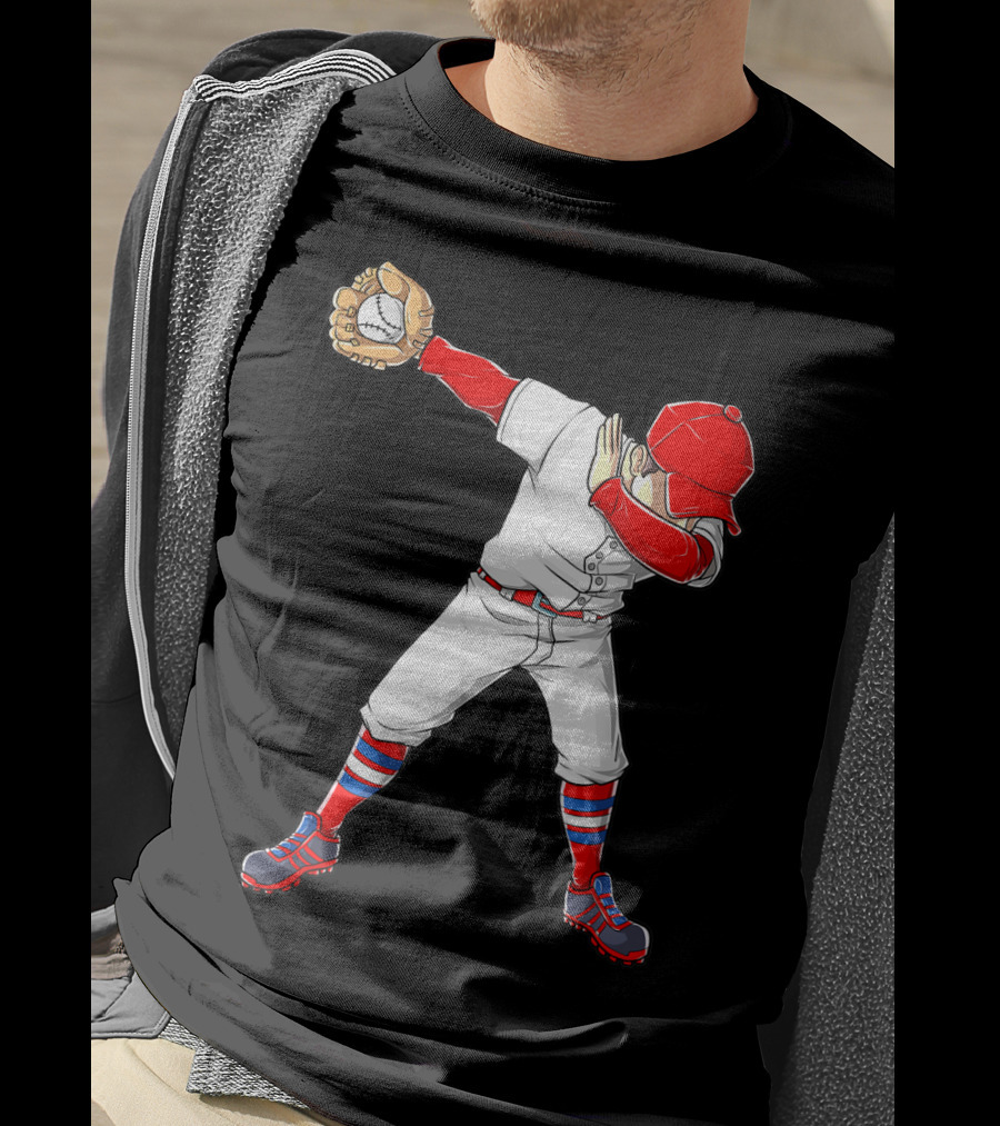 Dabbing Baseball Player Funny Dab Dance T-Shirt