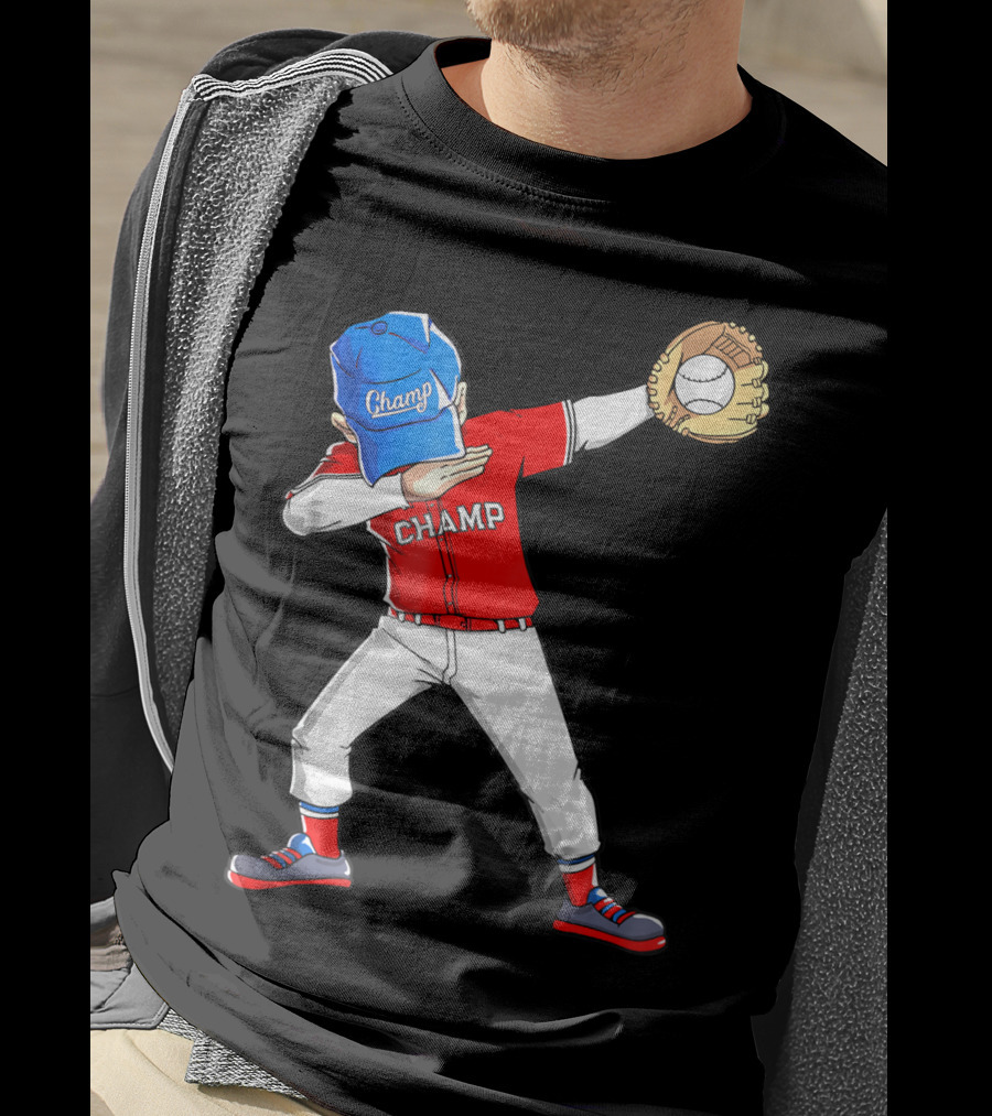 Champ Dabbing Baseball Dab Dance T-Shirt
