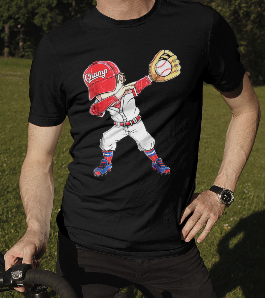 Dabbing Champ Baseball Catcher Pitcher T-Shirt