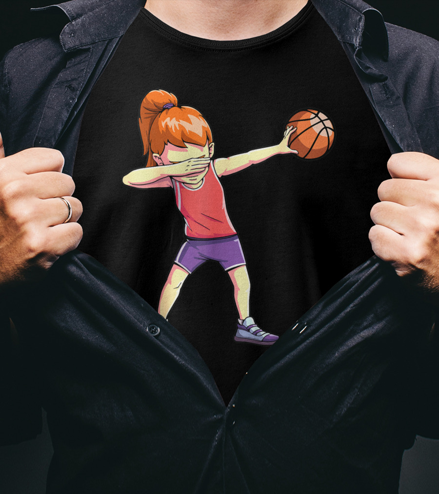 Dabbing Basketball Girl Dab Dance Pose T-Shirt