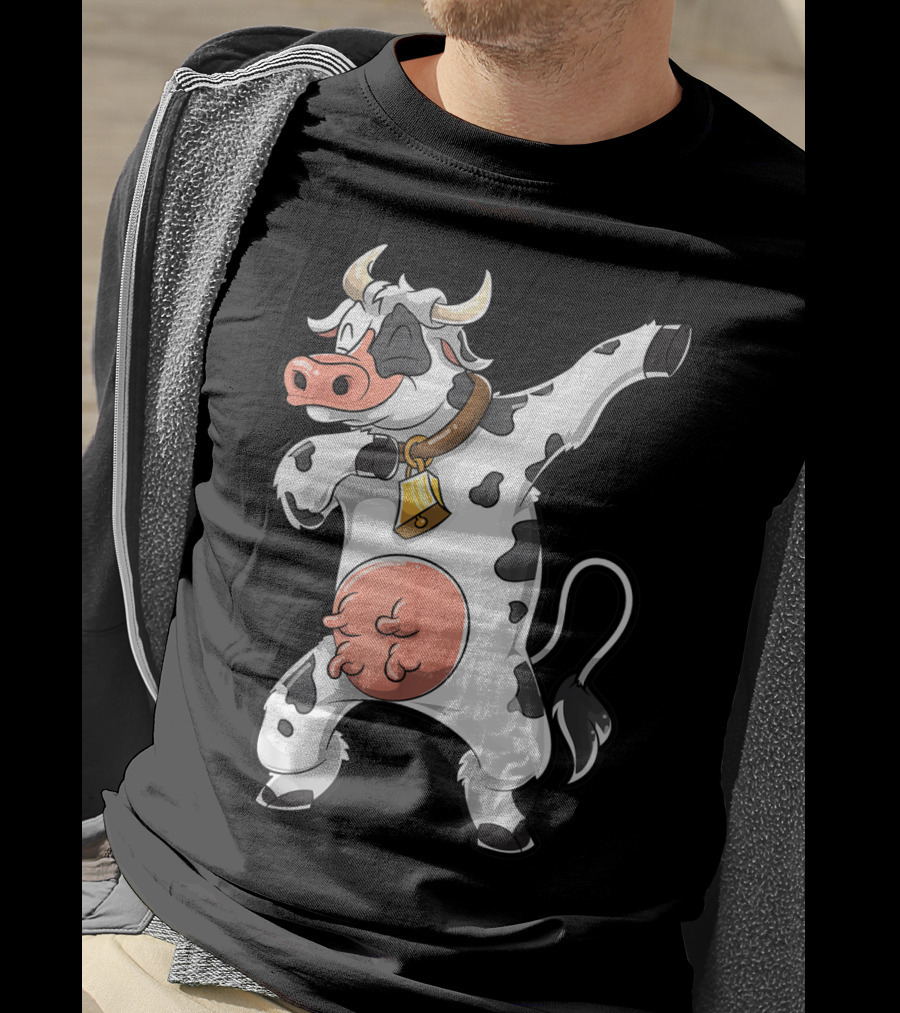 Dabbing Cow Dance Funny Cows Farm Farmer Dab T-Shirt