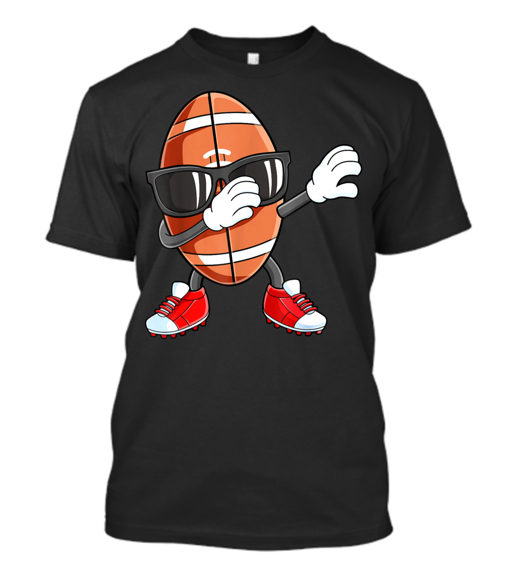 Dabbing Football Sport Funny Dab Dance Cartoon Rugby Player T-Shirt