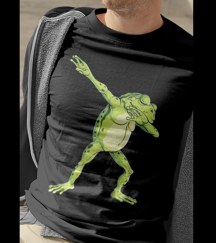 Kids Funny Dabbing Frog Animal Dab T-Shirt
