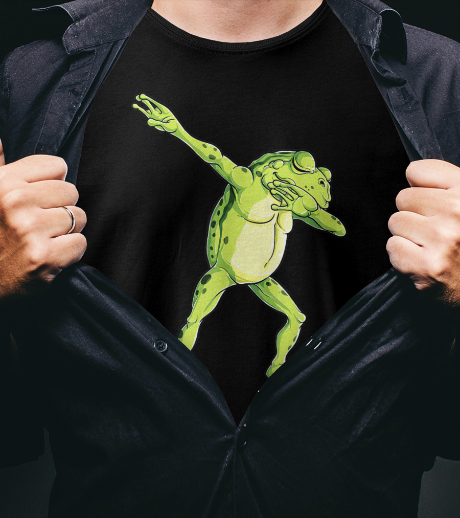 Kids Funny Dabbing Frog Animal Dab T-Shirt