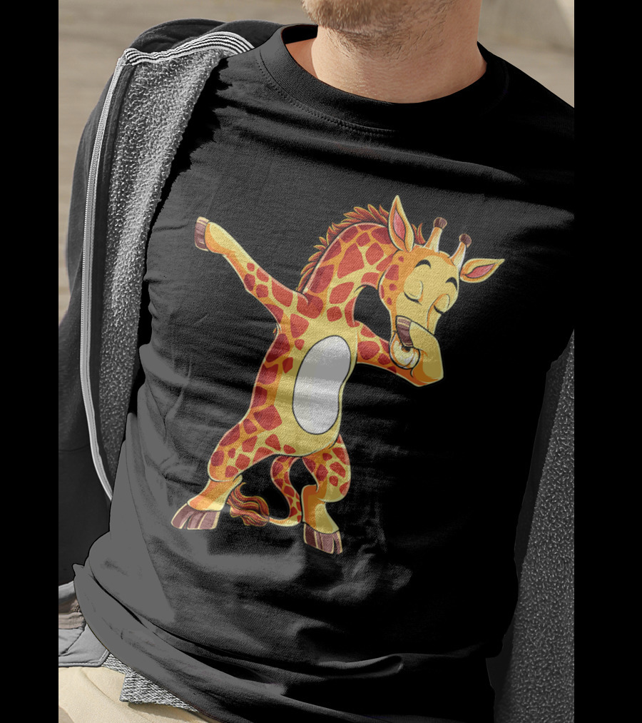 Funny Dabbing Giraffe Dance Pose Giraffes Dab T-Shirt